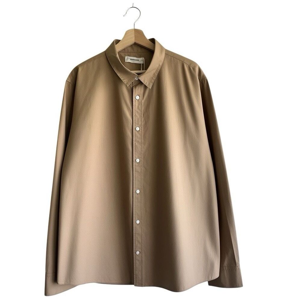 NWT Everlane Men's Cotton Poplin Washed Long Sleeve Button-Down Shirt XL